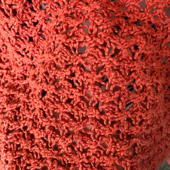 Free People Orange Open-Knit Sweater - Picture 7 of 9